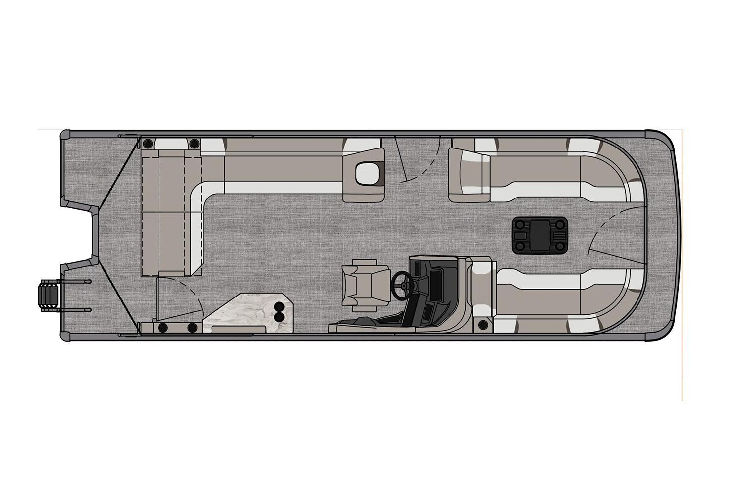 2025 Tahoe Pontoon Grand Tahoe LTD Cruise Rear Bench Hanks Boats