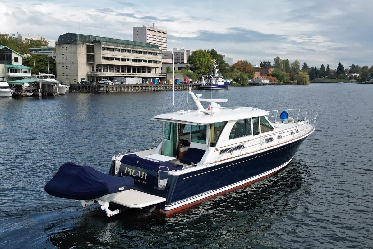 2020 Sabre 45 Salon Express #TBBA45041 inventory image at Sun Country Yachts, South Lake Union (Seattle)