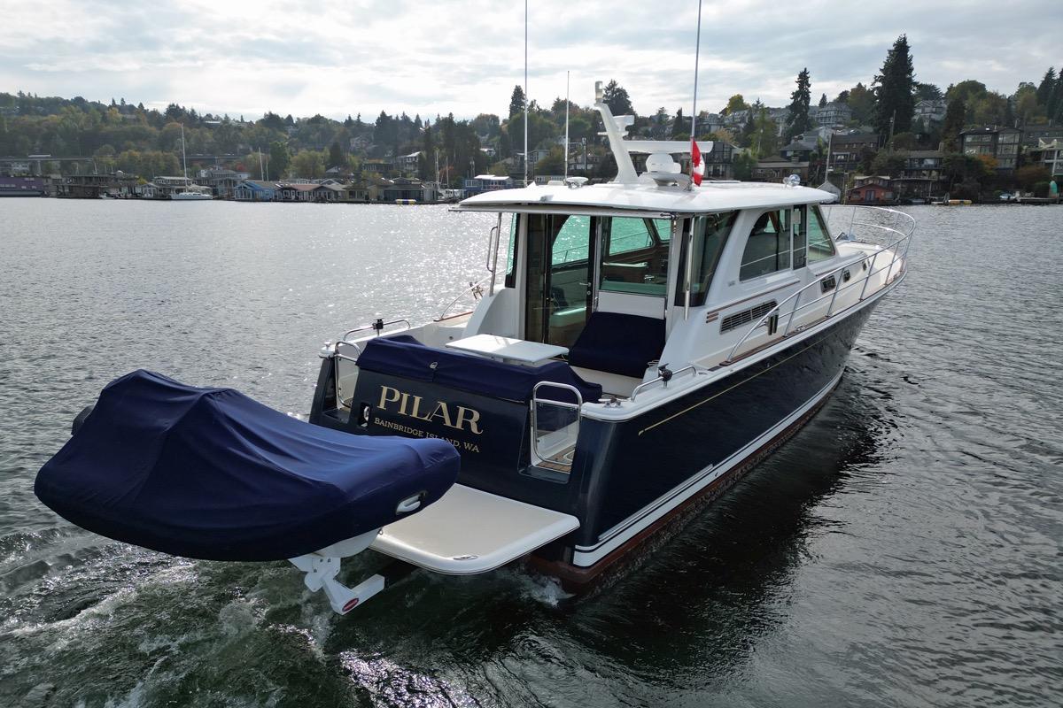 2020 Sabre 45 Salon Express #TBBA45041 inventory image at Sun Country Yachts, South Lake Union (Seattle)