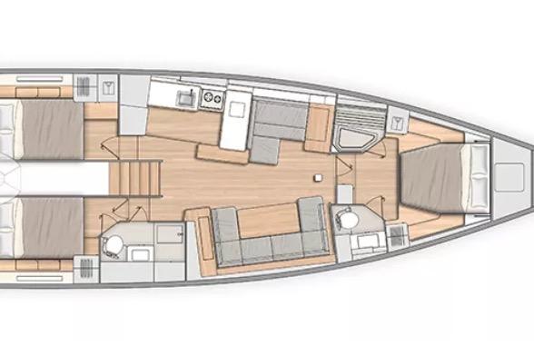 2022 Beneteau Oceanis Yacht 54 #TBSS023A-LLC inventory image at Sun Country Marine Group, San Diego Harbor Island