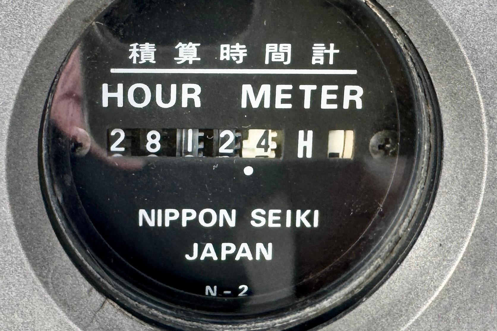 Hour meter reading 28124 hours, Nippon Seiki, Japan, on Hans Christian Christina 1988.