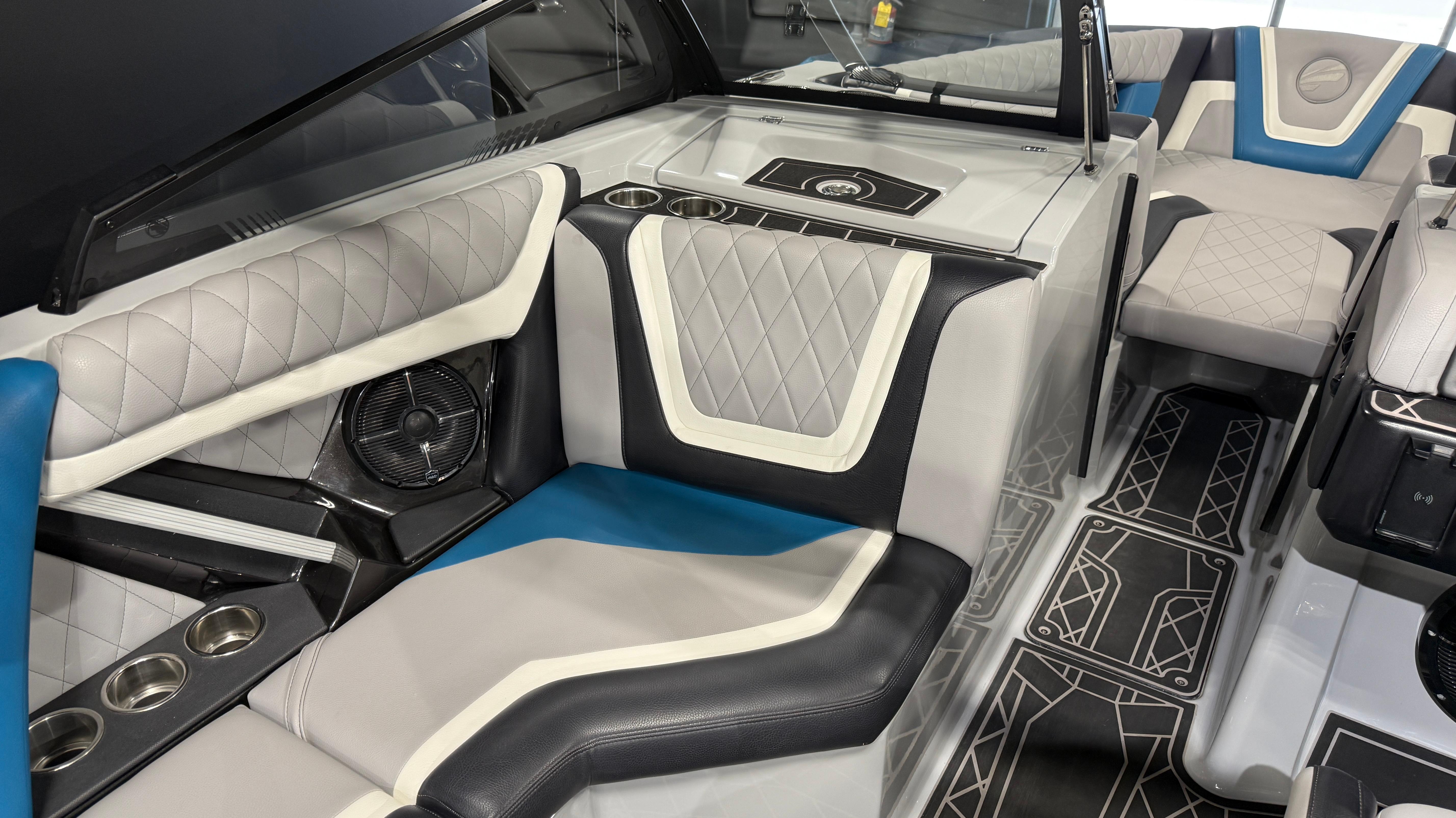 2022 Tigé 23ZX boat interior with modern seating and stylish design.