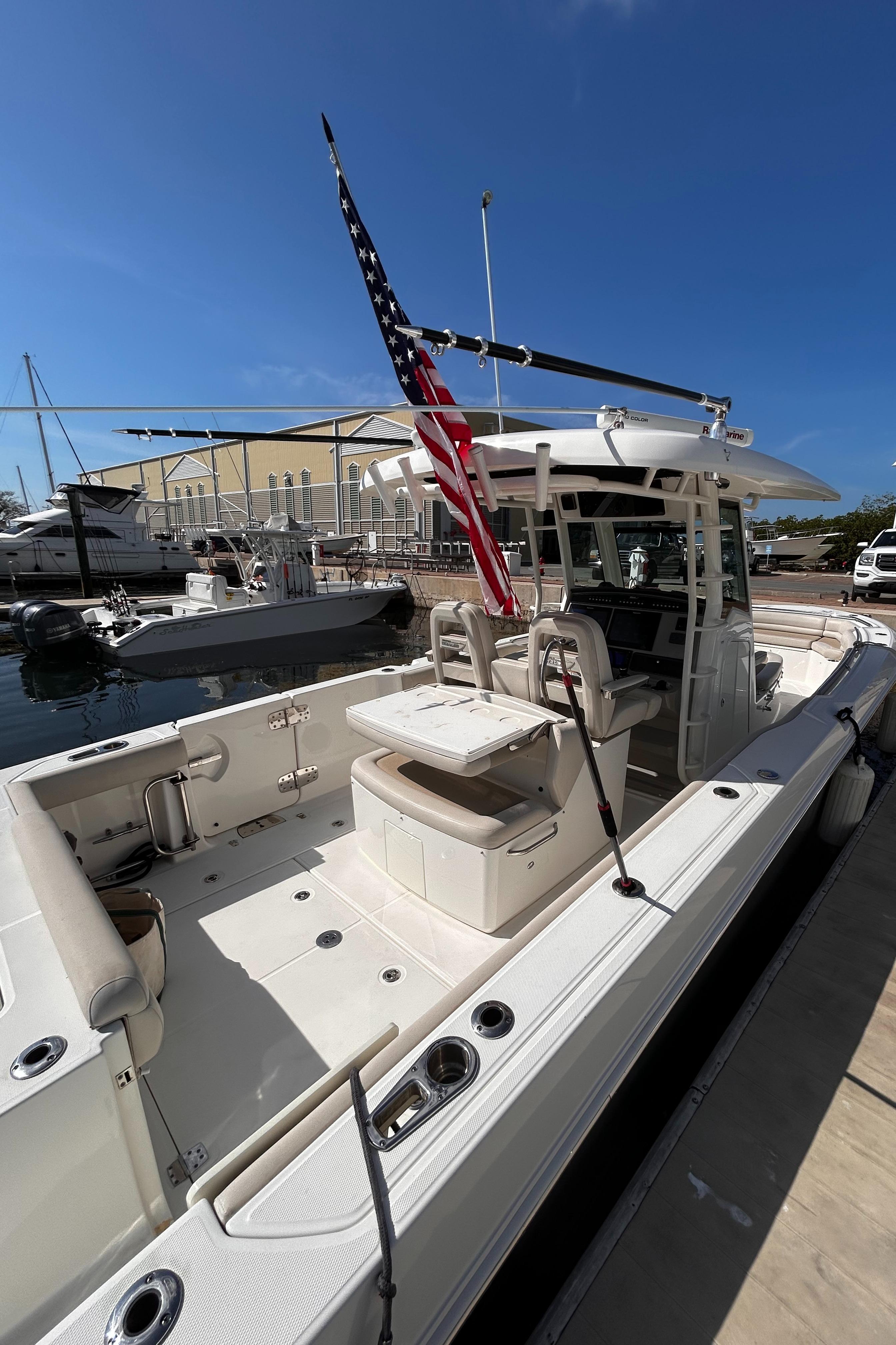 2017 33 Boston Whlaer 330 Outrage Cockpit