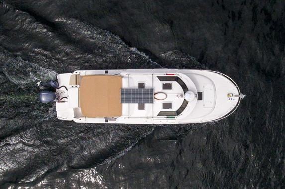 Manufacturer Provided Image: Aerial view of 2018 Ranger Tugs R-27 boat cruising on water.