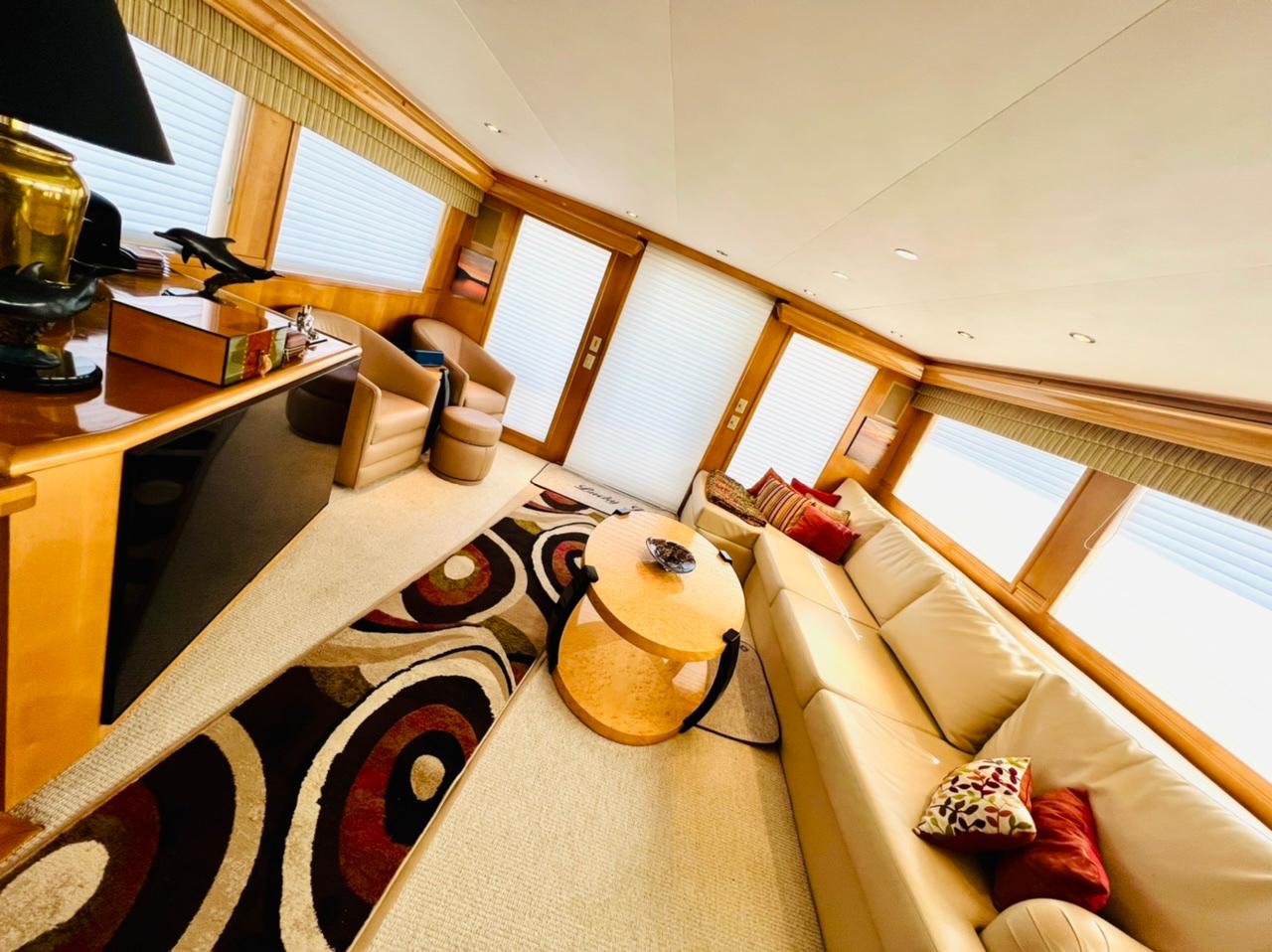Main Salon - Looking Aft w/ Blinds Down