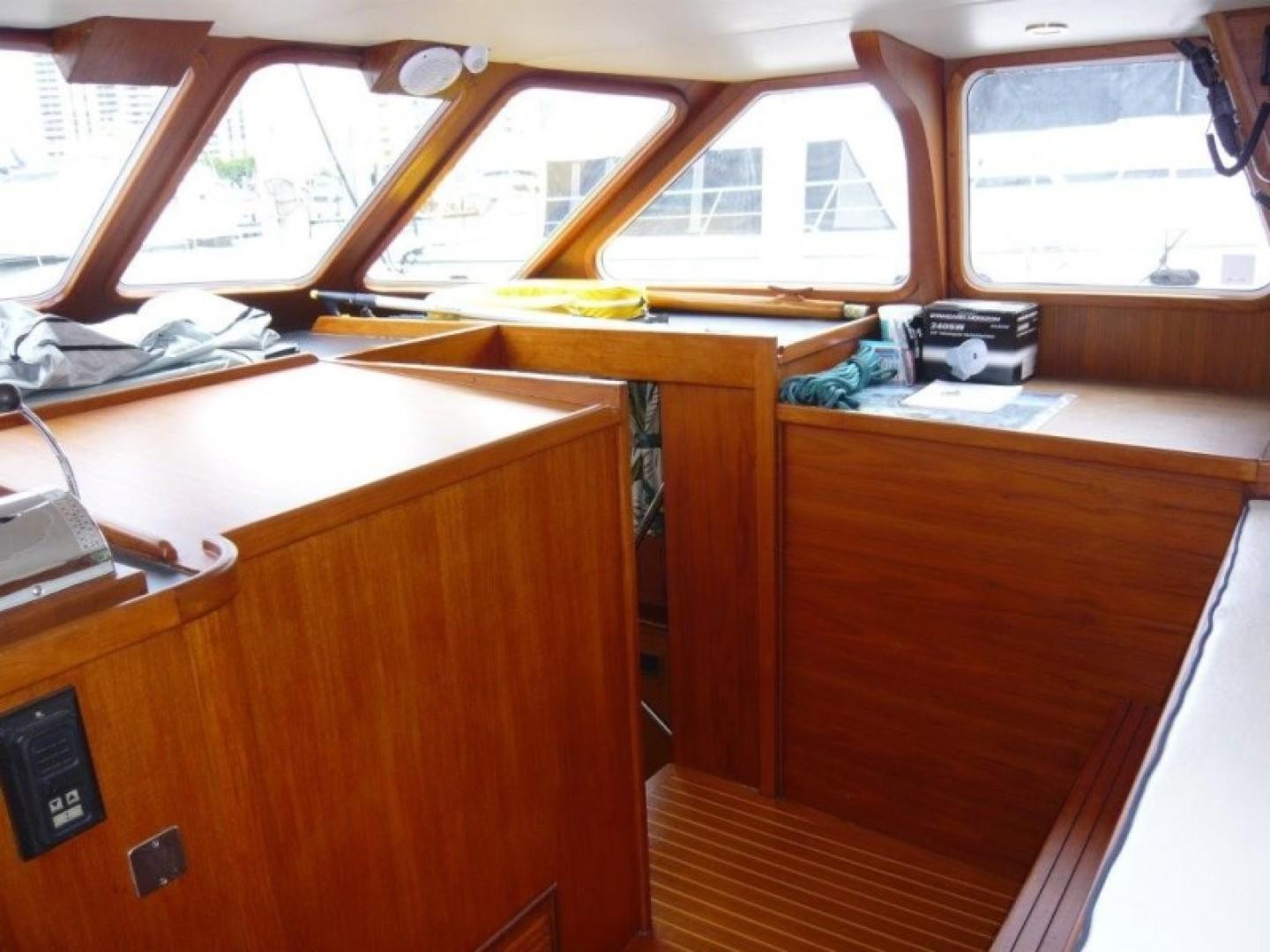 Cheoy Lee-Sloop 1990-Maraya FL-US-Interior of 1990 Cheoy Lee Sloop with wooden finish and large windows.-9808426 | Thumbnail