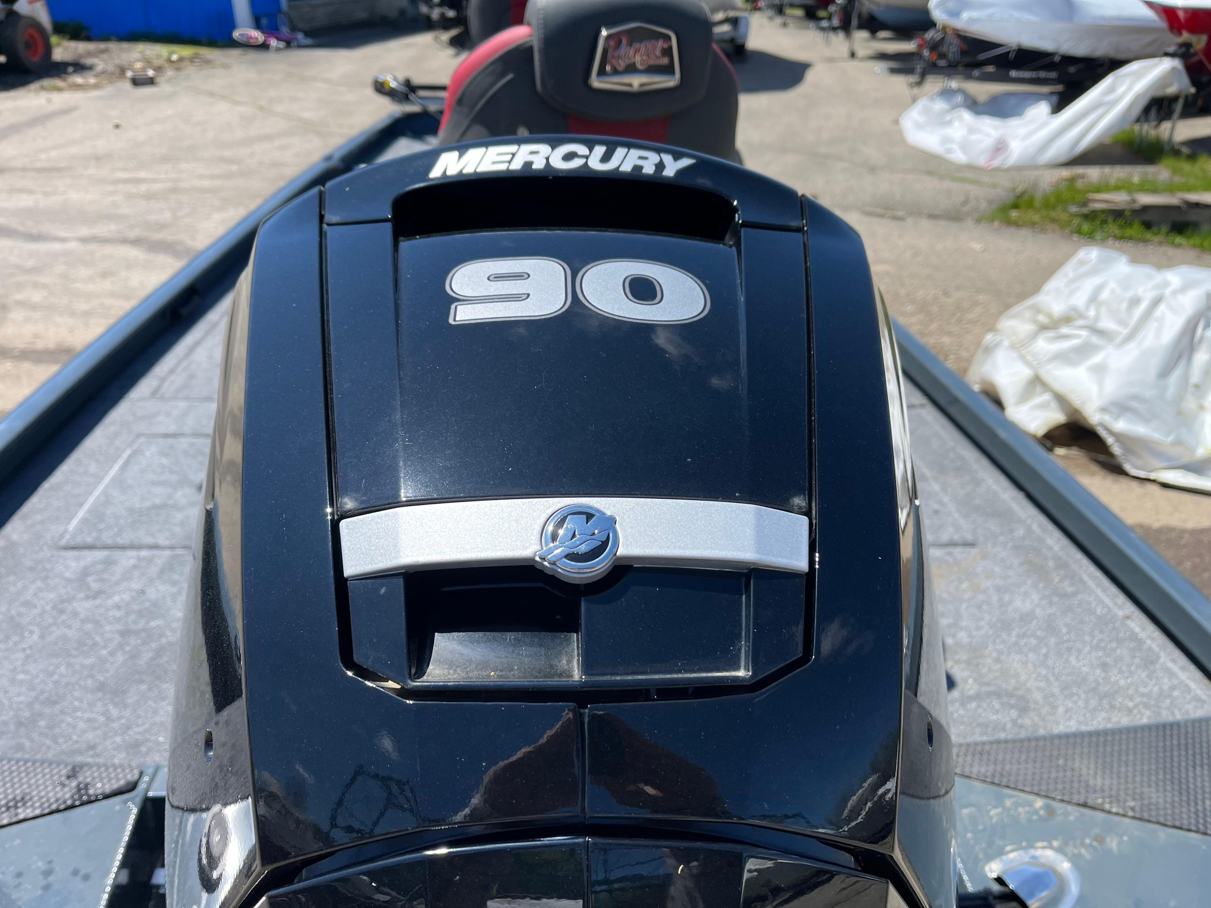 2024 Ranger RT188C boat with Mercury 90 engine, outdoor setting.