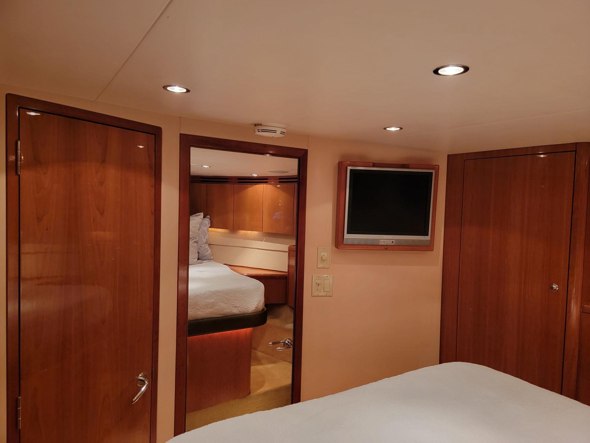 VIP Starboard Aft and Flat Screen TV