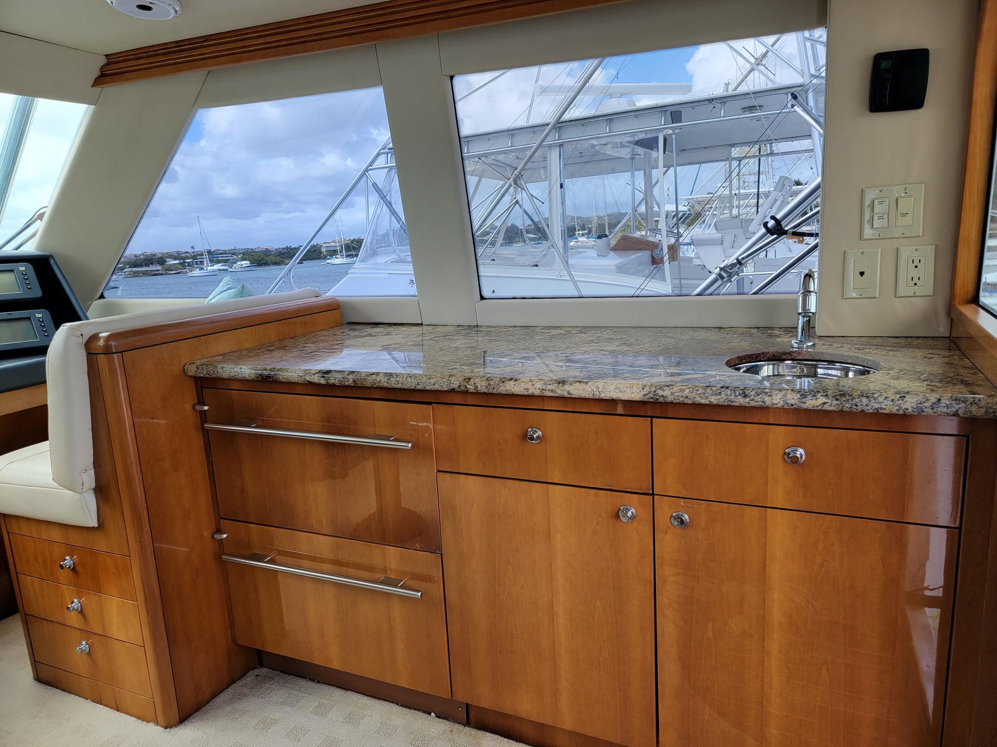Built-In Cabinetry Starboard with Marble Top