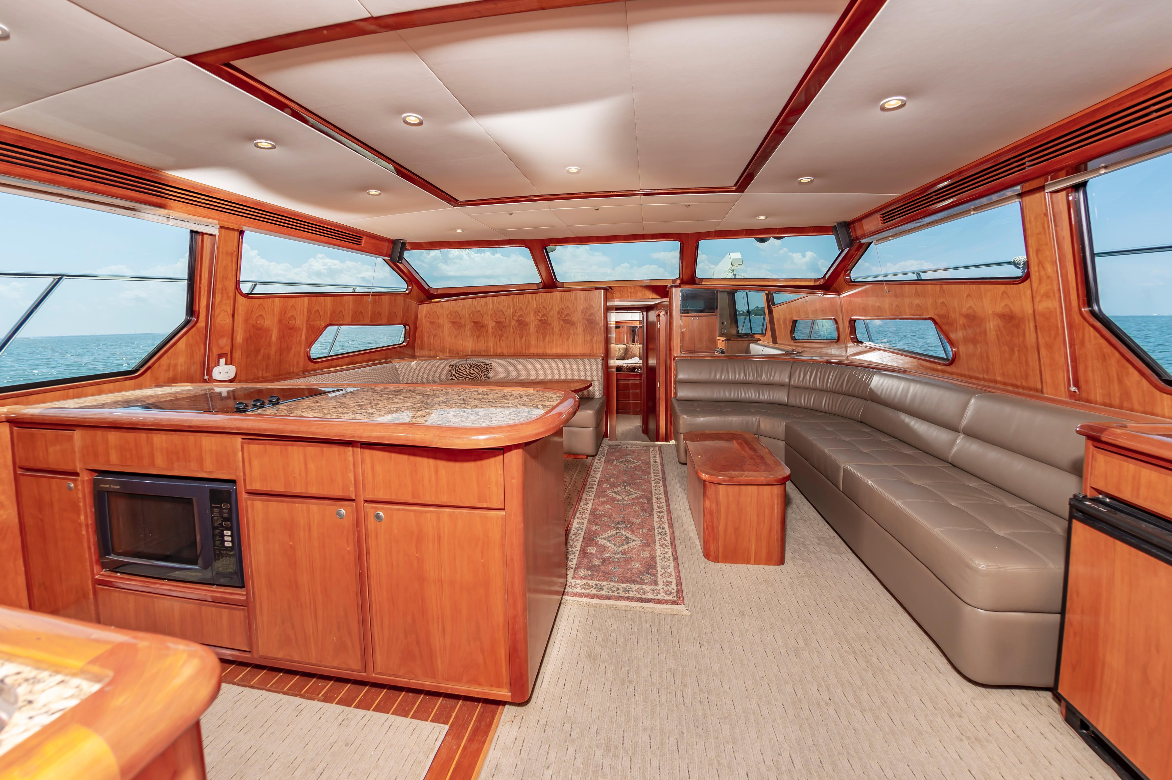 2016 Mikelson 50' S/F, Salon view from the lockable door