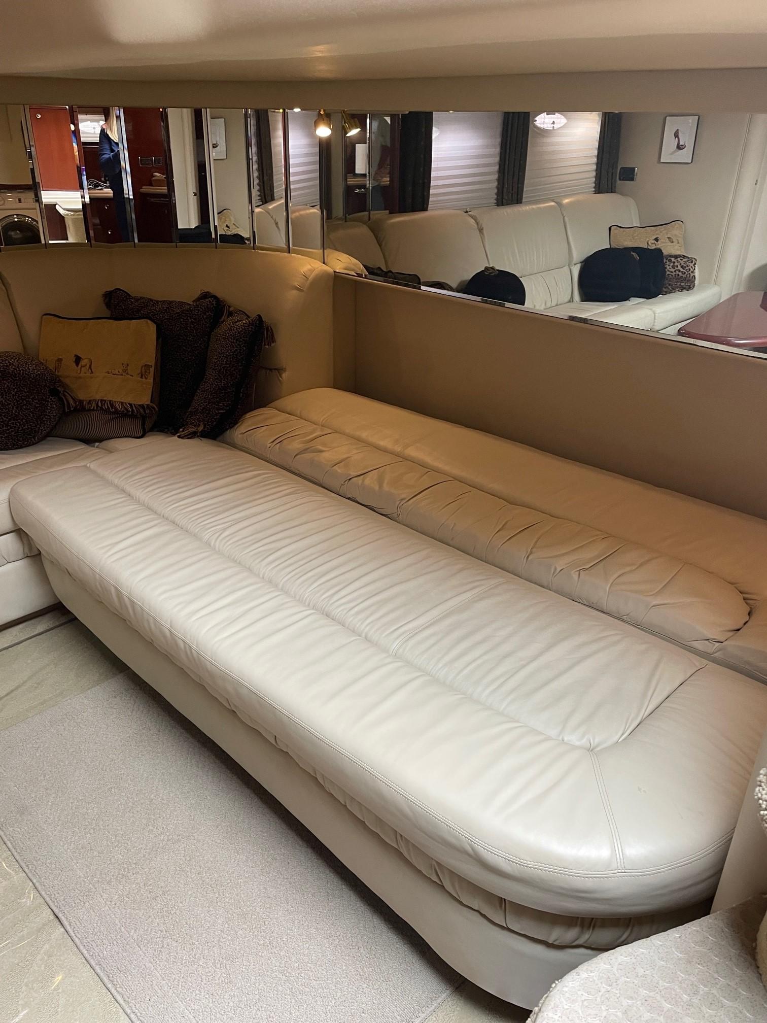51 ft Sea Ray 510 Sundancer Aft section of couch converts to berth