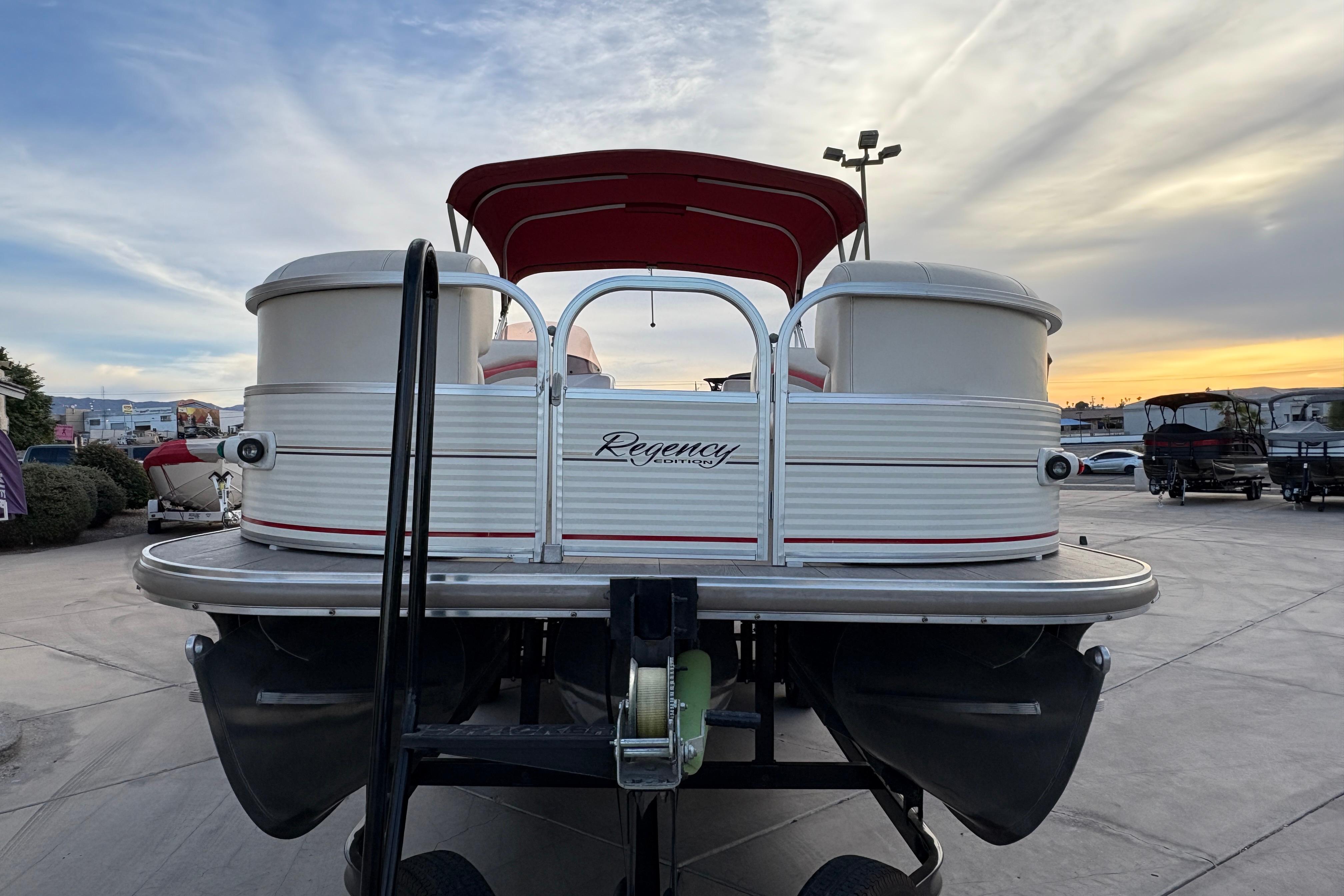 2008 Sun Tracker Party Barge 25 I/O Regency Edition #TRW1578 inventory image at Sun Country Marine Group, Lake Havasu City, AZ