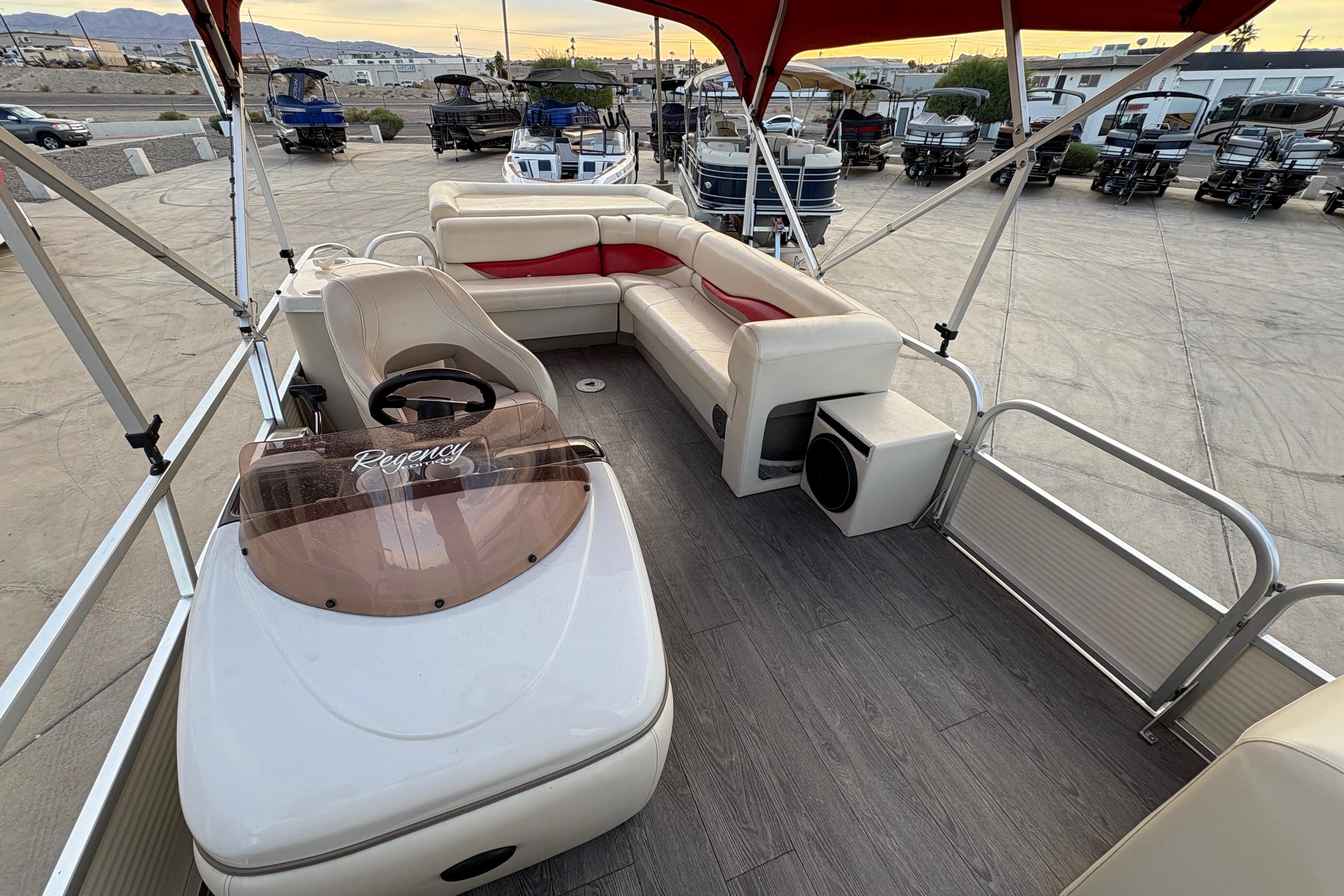 2008 Sun Tracker Party Barge 25 I/O Regency Edition #TRW1578 inventory image at Sun Country Marine Group, Lake Havasu City, AZ