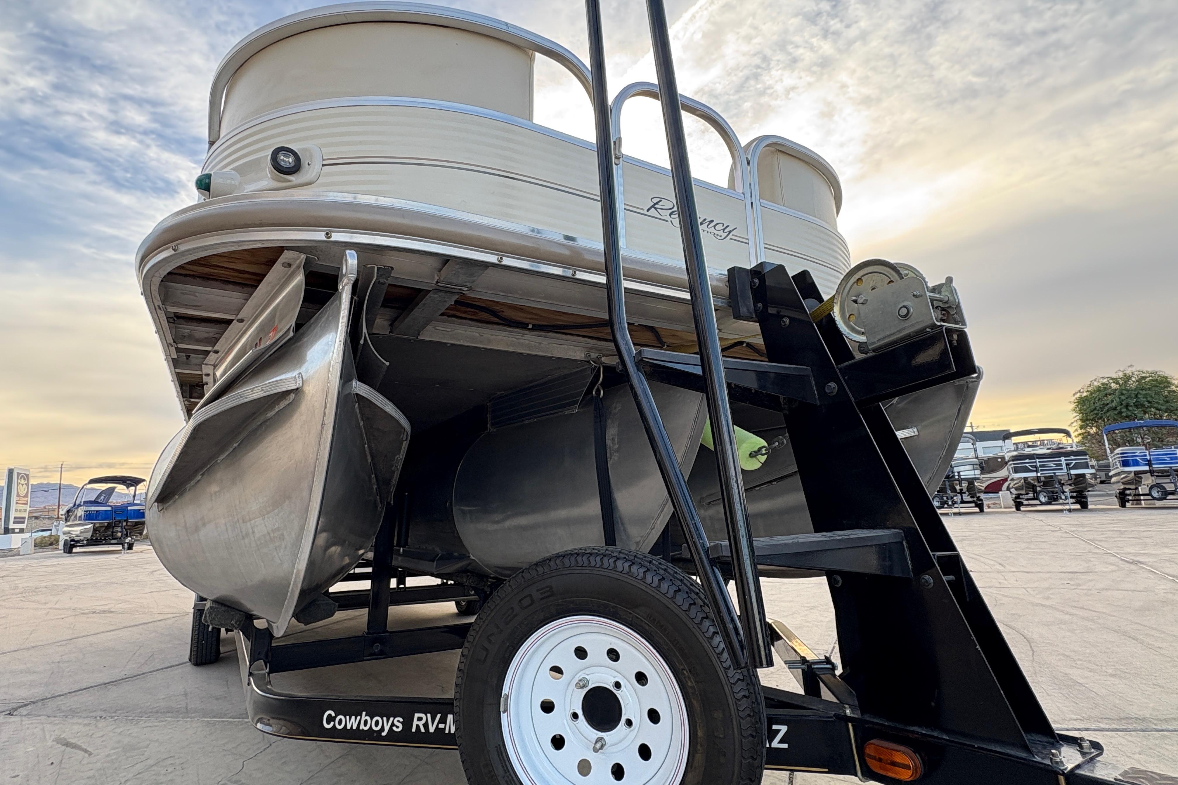 2008 Sun Tracker Party Barge 25 I/O Regency Edition #TRW1578 inventory image at Sun Country Marine Group, Lake Havasu City, AZ