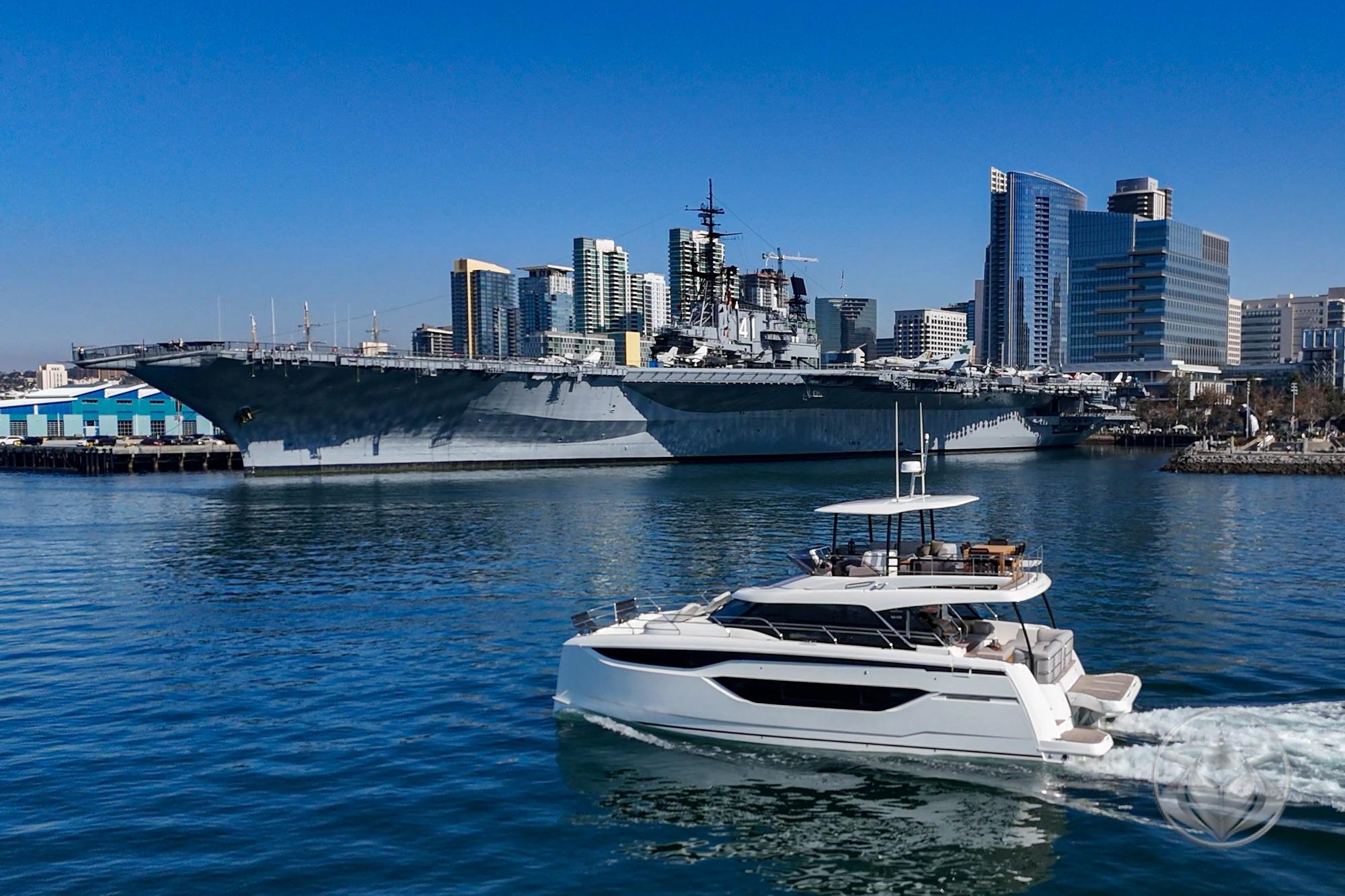 2026 Prestige M48 #PR056G inventory image at Sun Country Yachts, San Diego Marriott Marquis