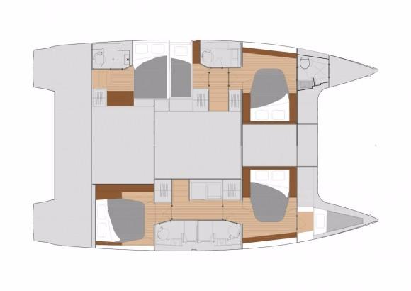 Manufacturer Provided Image: Manufacturer Provided Image: Fountaine Pajot Saona 47 Cabin Layout Plan