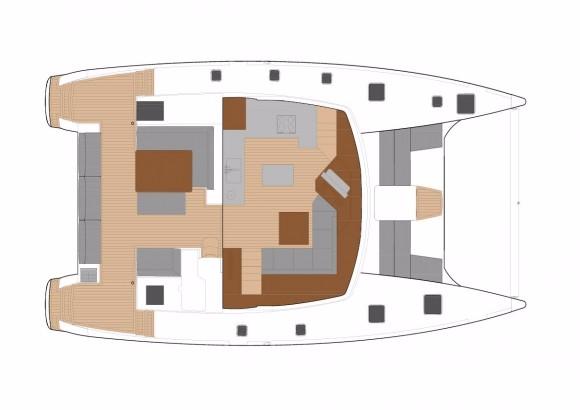 Manufacturer Provided Image: Fountaine Pajot SABA 50 Lower Deck Layout Plan