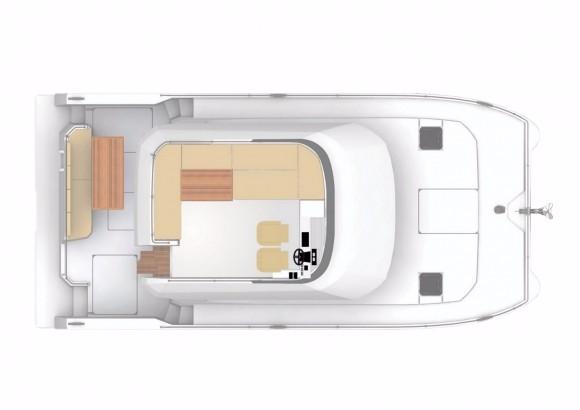 Manufacturer Provided Image: Fountaine Pajot MY 37 Flybridge Layout Plan