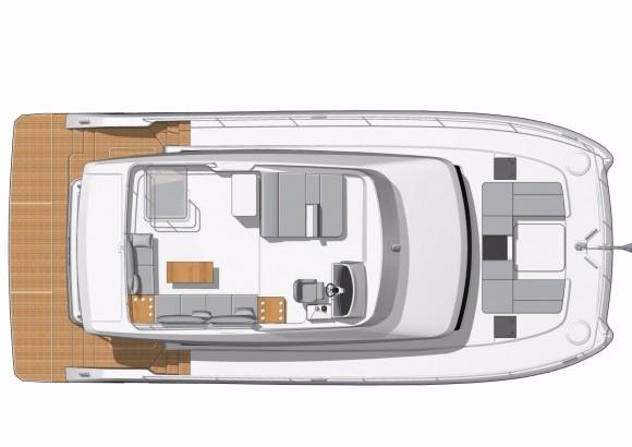 Manufacturer Provided Image: Fountaine Pajot MY 44 Flybridge Layout Plan