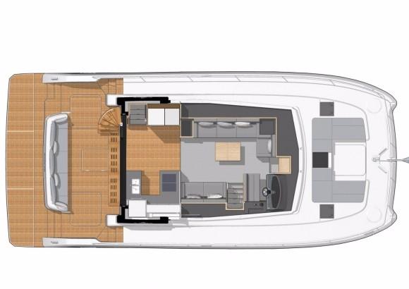 Manufacturer Provided Image: Fountaine Pajot MY 44 Deck Layout Plan