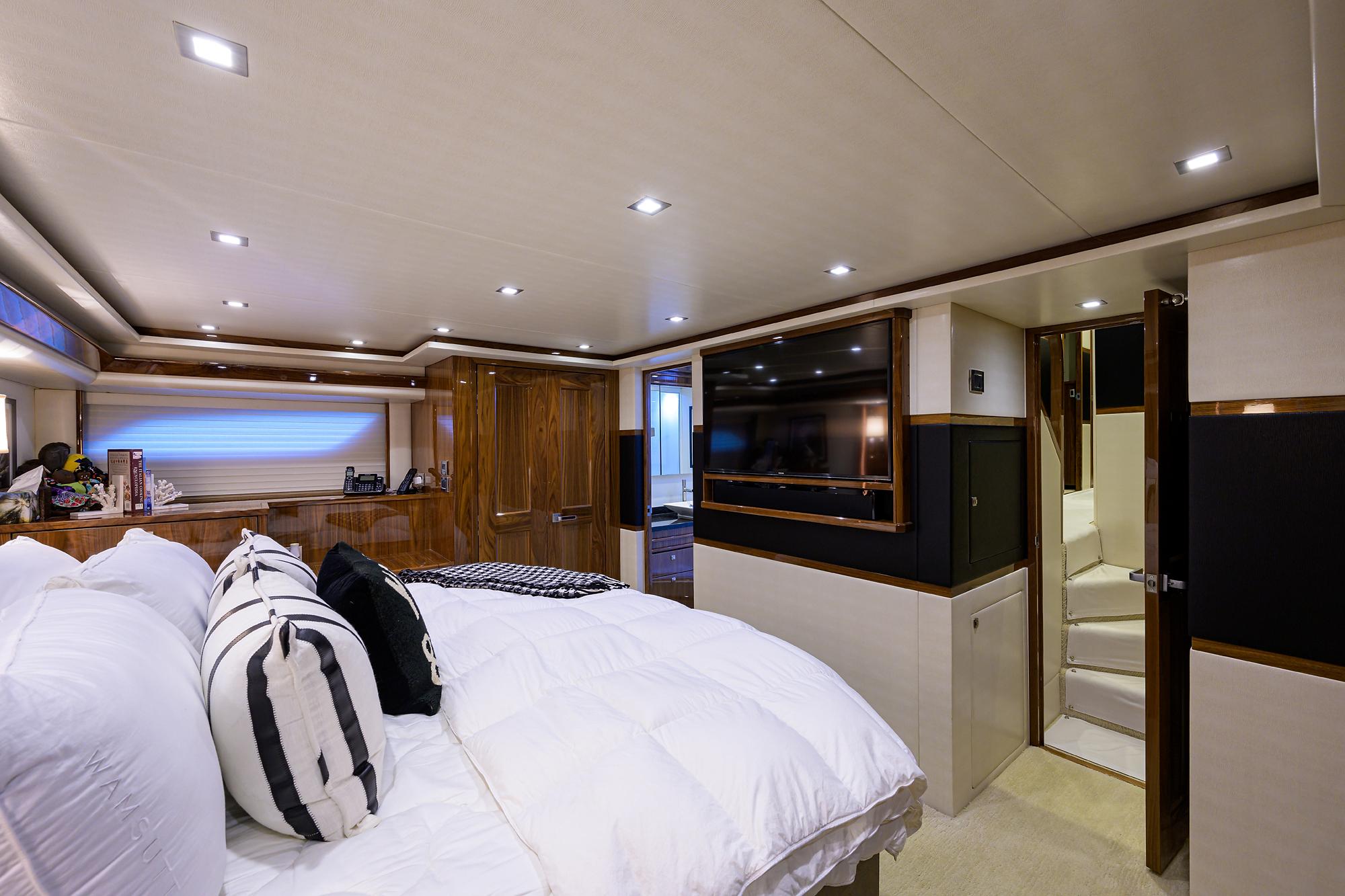 2017 Viking 80 - Master Stateroom with Room & Head Access
