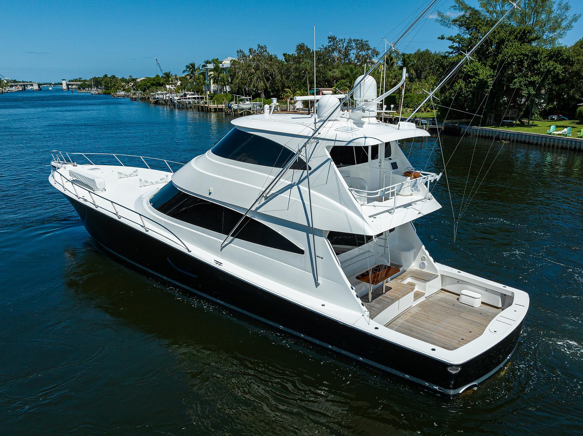 2017 Viking 80 MIRAGE - Port Aft Aerial Profile