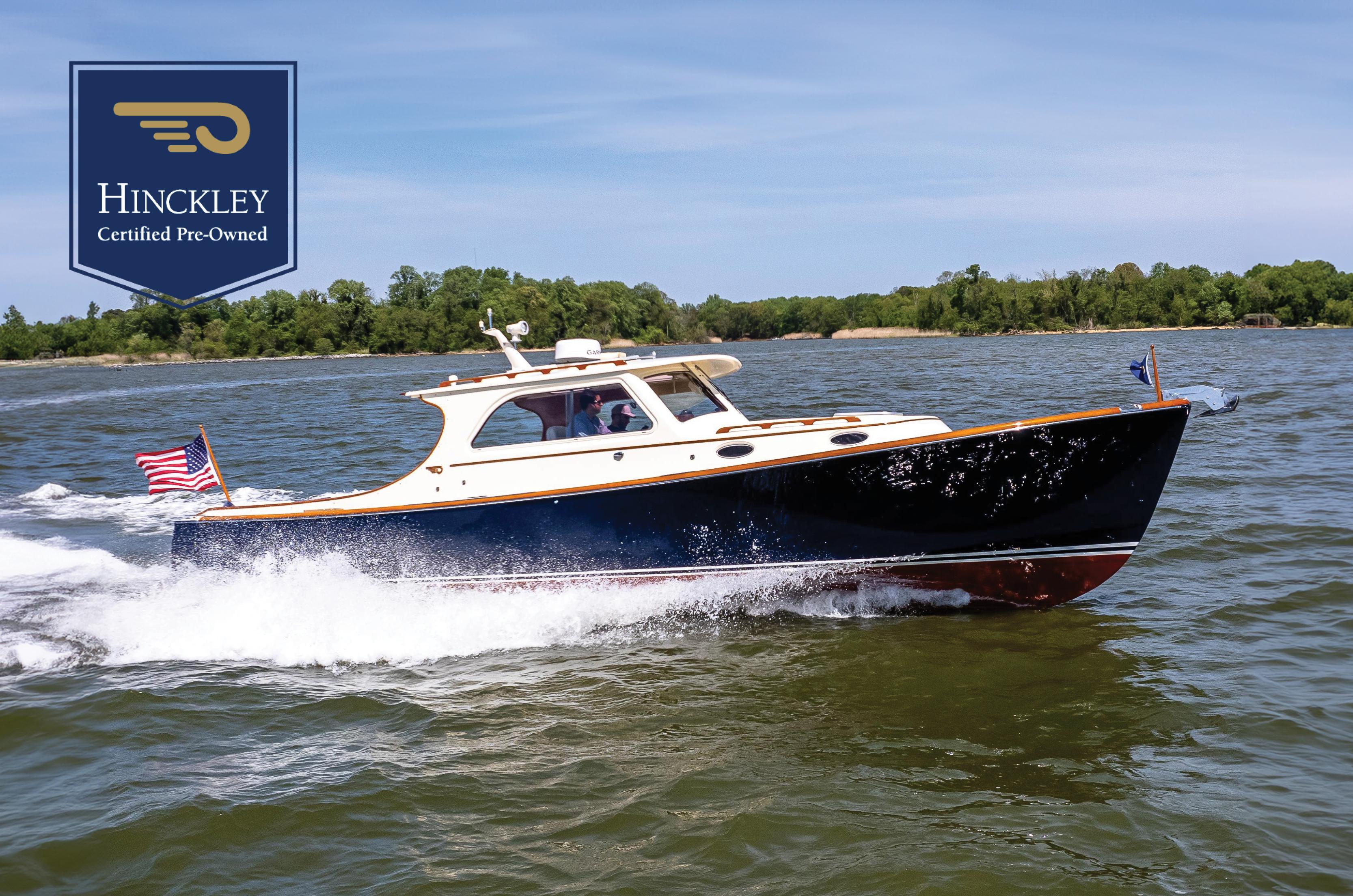 Hinckley-Picnic Boat EP 2002-OLD FASHIONED RI-US-2002 Hinckley Picnic Boat EP cruising on water, certified pre-owned.-9778782