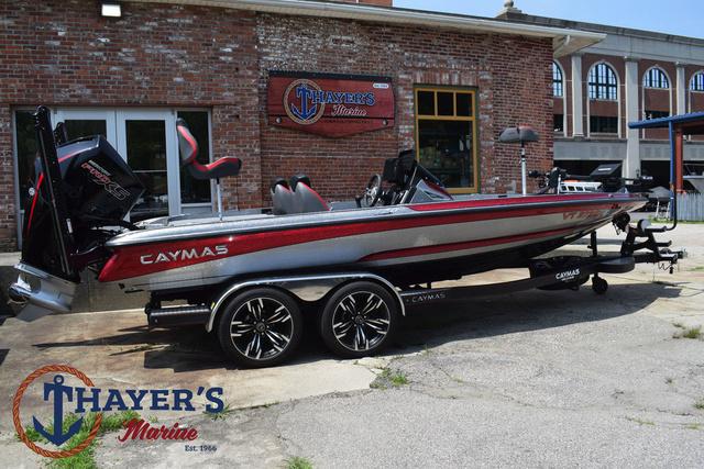 2023 Caymas CX20 Pro boat displayed at Thayer's Marine dealership.
