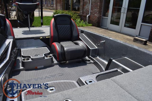 2023 Caymas CX20 Pro boat interior with seating and storage compartments.