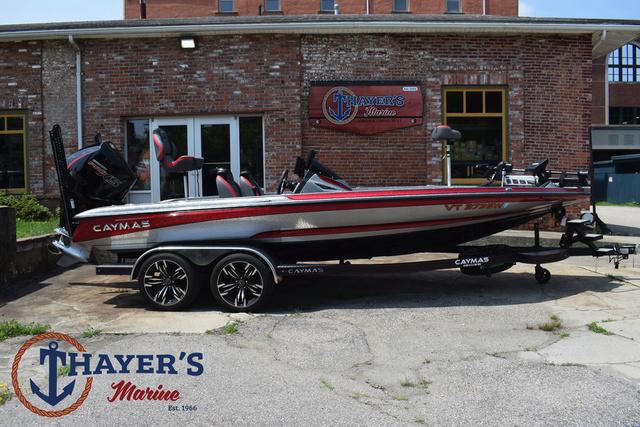 2023 Caymas CX20 Pro boat at Thayer's Marine dealership, parked outdoors.