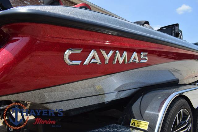 2023 Caymas CX20 Pro boat with red and gray exterior, displayed at Thayer's Marine.