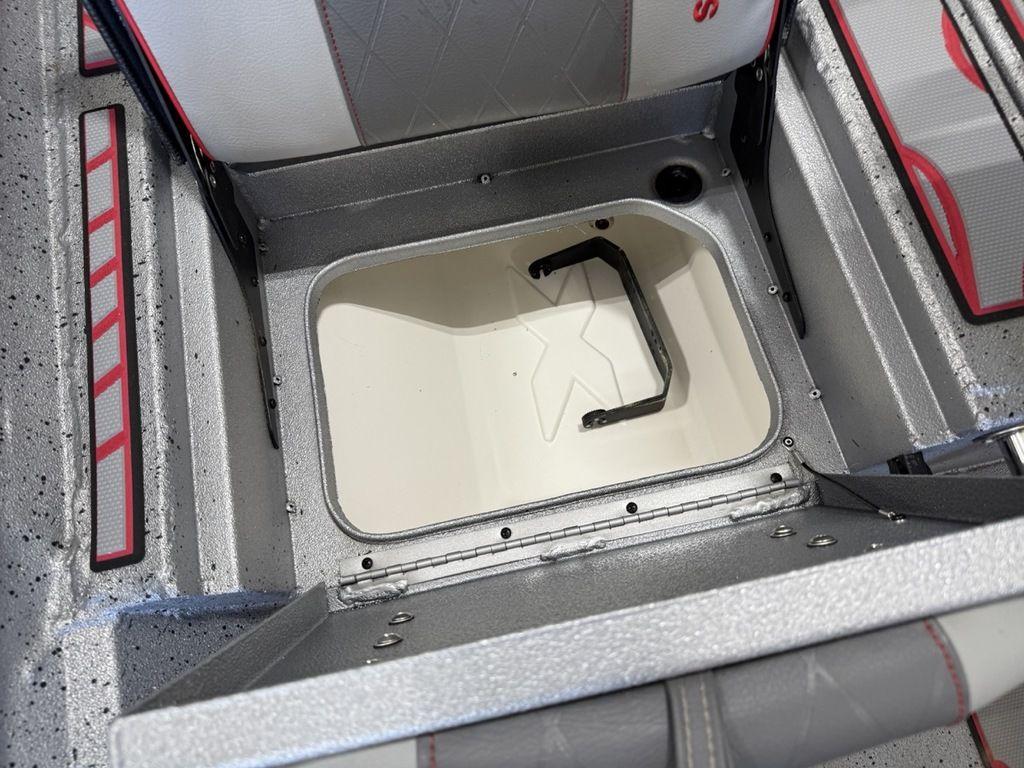 2024 Xpress H22B boat storage compartment with handle, featuring sleek design and durable materials.