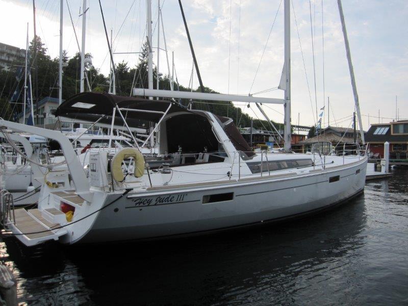 Beneteau-Oceanis 45 2015-Hey Jude III WA-US-2015 Beneteau Oceanis 45 sailboat docked in a marina, featuring sleek design and spacious deck.-9598888 | Thumbnail