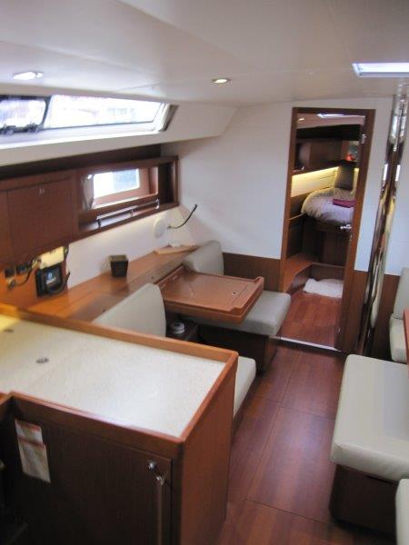 Beneteau-Oceanis 45 2015-Hey Jude III WA-US-Interior of 2015 Beneteau Oceanis 45 yacht, featuring cozy seating and modern design.-9598888 | Thumbnail