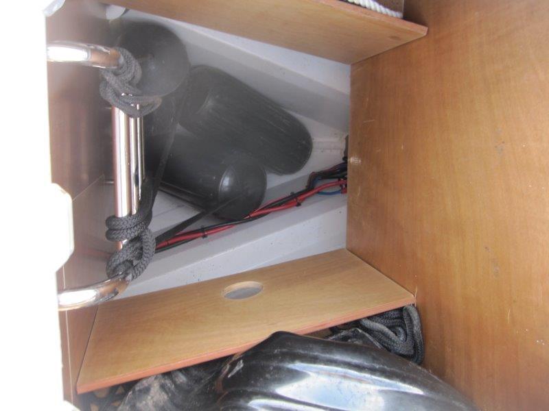 Beneteau-Oceanis 45 2015-Hey Jude III WA-US-Storage compartment in a 2015 Beneteau Oceanis 45 sailboat, featuring ropes and fenders.-9598888 | Thumbnail