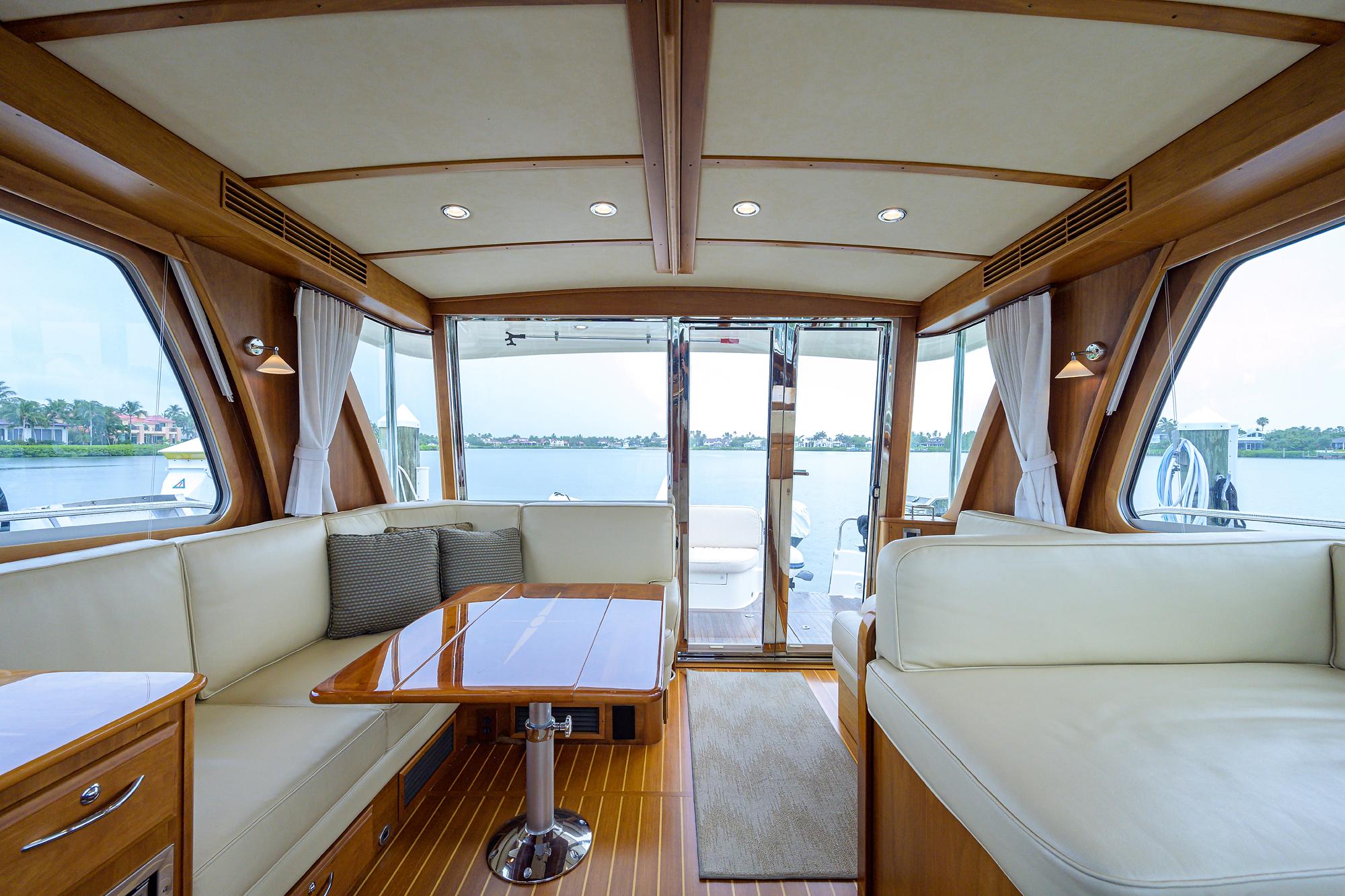 SABRE 48 ODIN - View Of Aft Salon From Helm