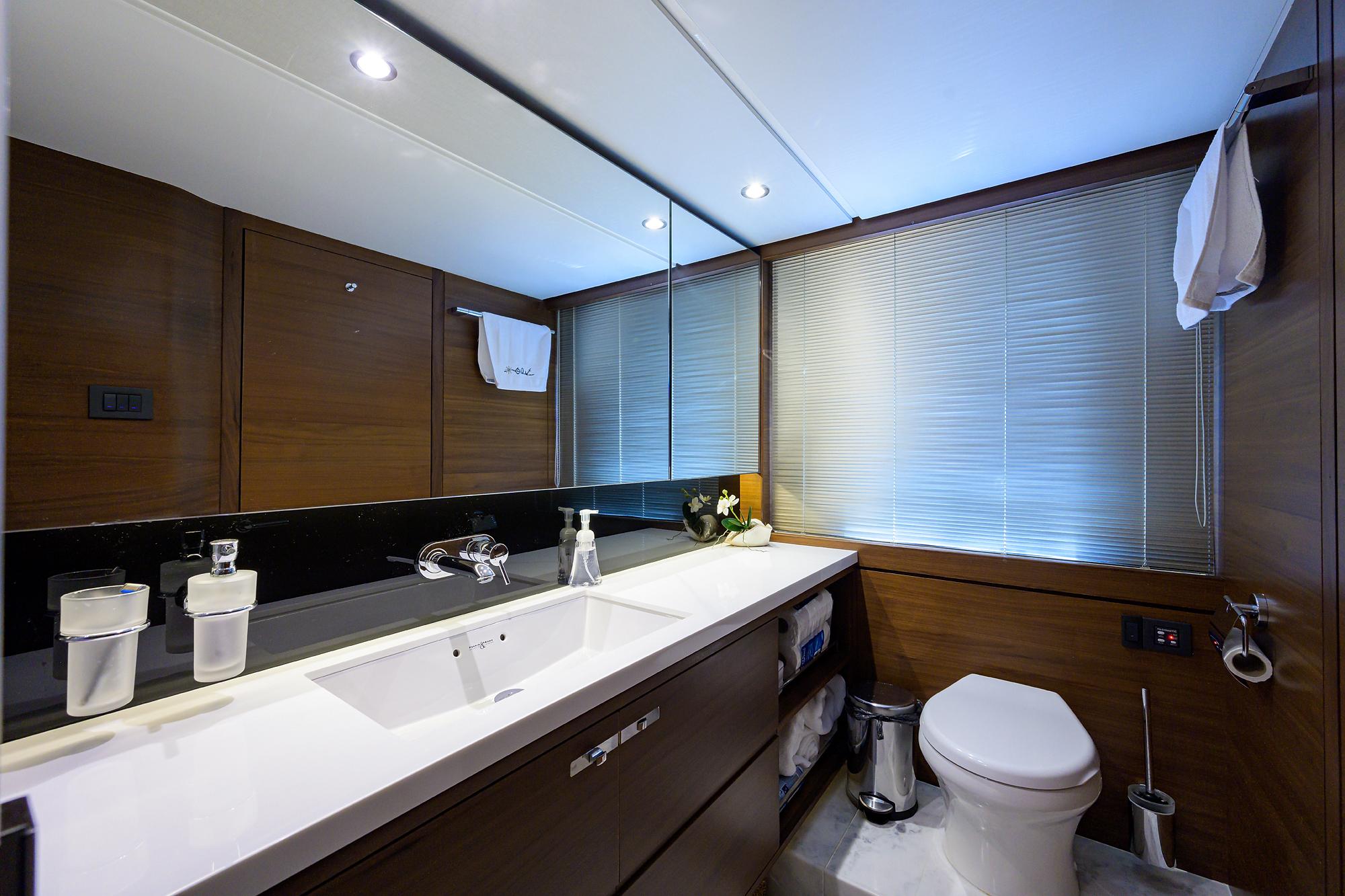 Princess 68 Khatch You Later - Master Stateroom Head, Sink and Head
