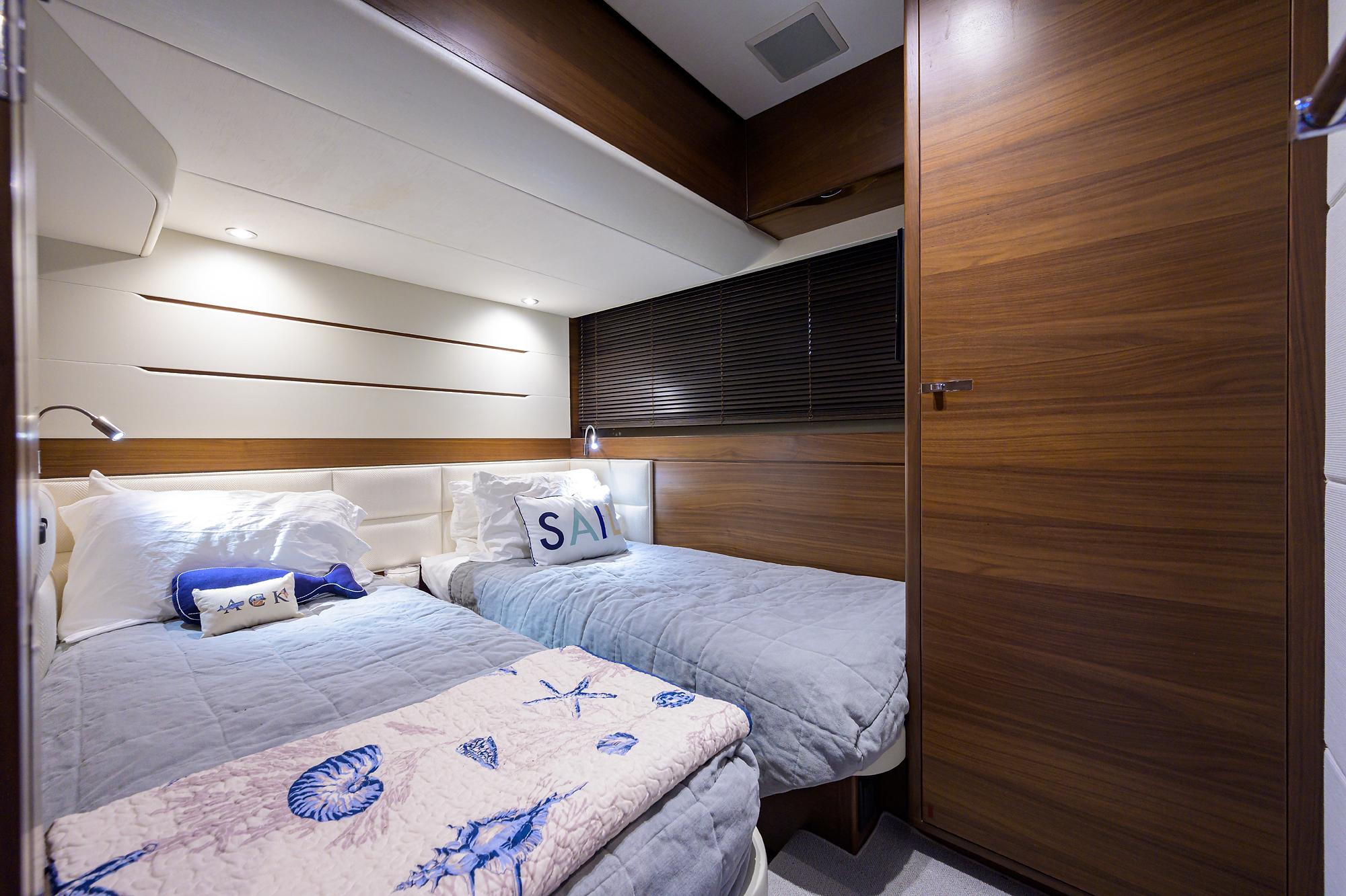 Princess 68 Khatch You Later - Guest Stateroom, Side by Side Berths
