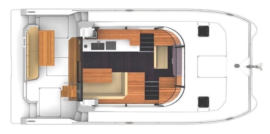 Fountaine Pajot MY 37 Upper Deck Layout Plan