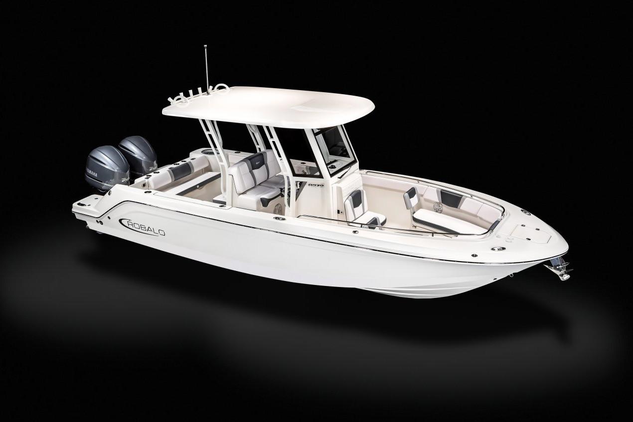 Manufacturer Provided Image: 2022 Robalo R272 Center Console boat with dual engines.