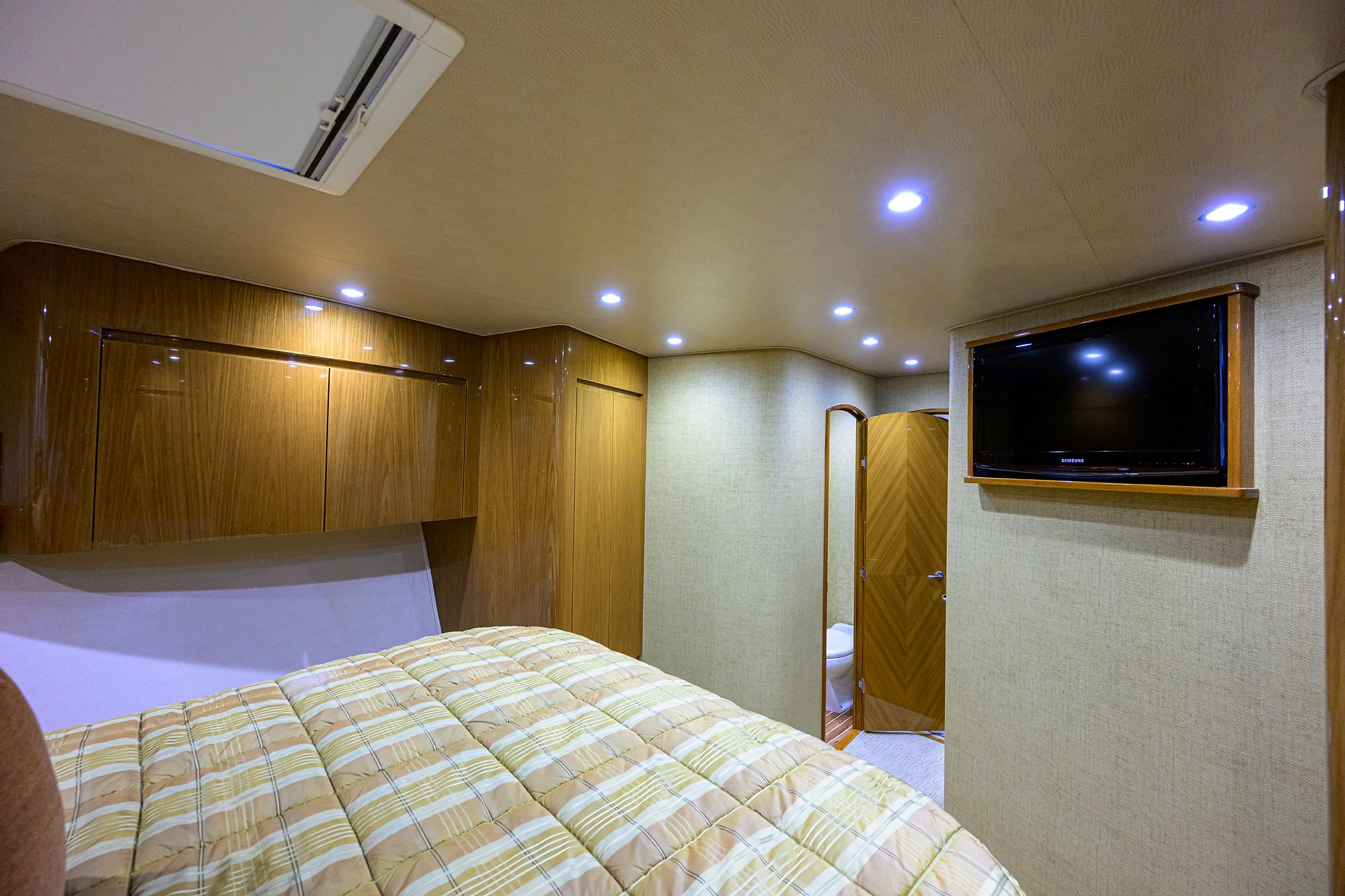 Viking 76 EGARIM - Forward Stateroom Head Access & TV