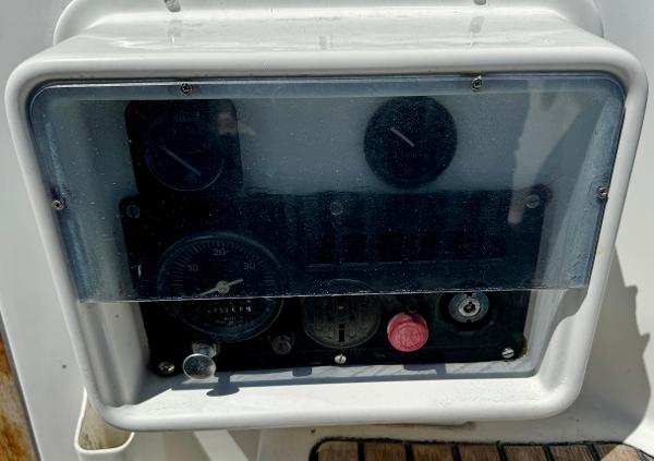 Control panel of a 1996 Beneteau Oceanis 40 CC sailboat.