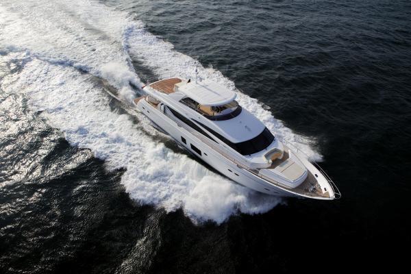  Yacht Photos Pics Manufacturer Provided Image: Princess Flybridge 98 Motor Yacht Aerial View