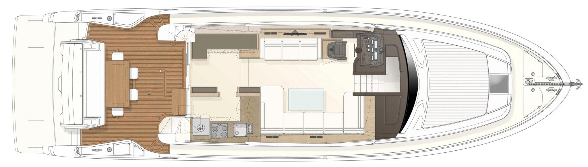 Manufacturer Provided Image: Ferretti 650 Deck Layout Plan