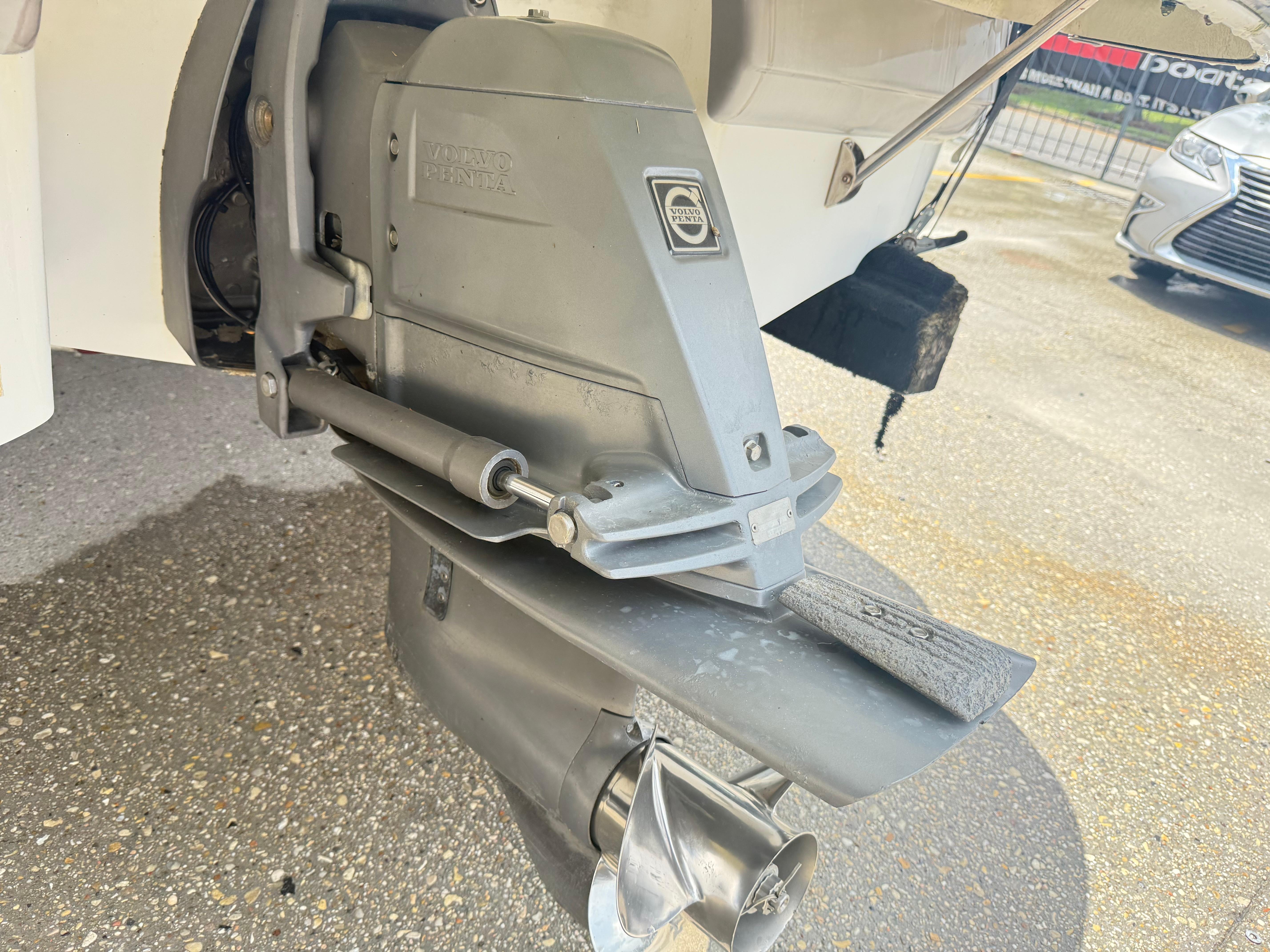 2007 Chaparral 190 SSi boat with Volvo Penta outdrive, close-up view.