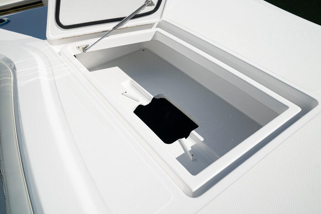 Front Runner-37 Catamaran 2026 -FL-US-Open storage compartment on 2026 Front Runner 37 Catamaran deck.-9829170 | Thumbnail