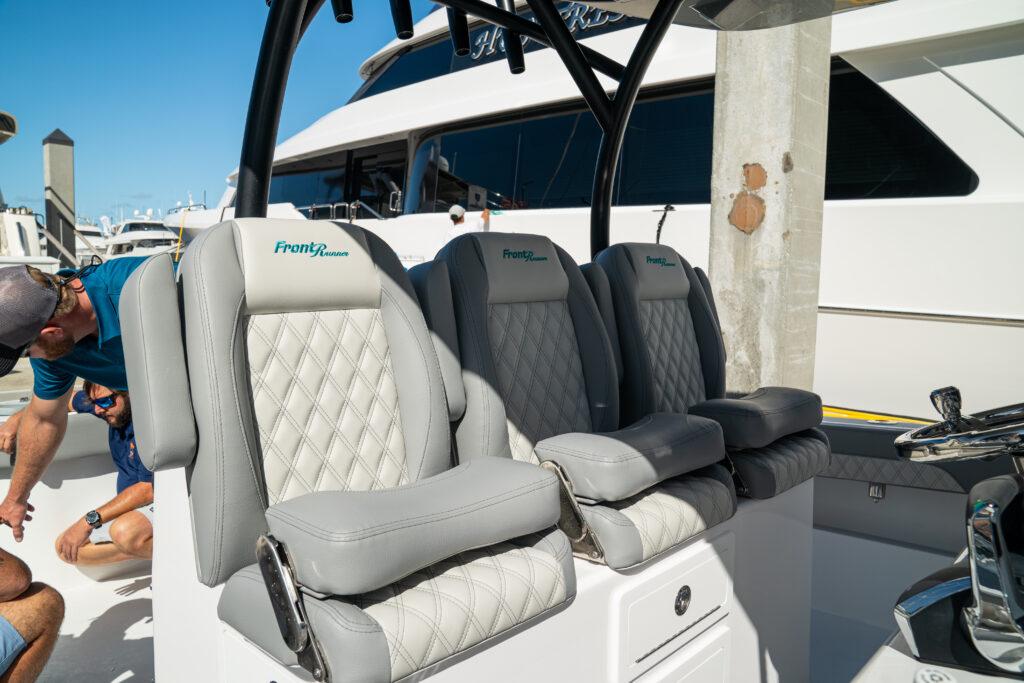 Front Runner-37 Catamaran 2026 -FL-US-Luxury seating on 2026 Front Runner 37 Catamaran, featuring diamond-stitched upholstery.-9829170 | Thumbnail