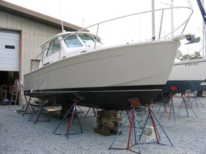 Starboard side on the hard