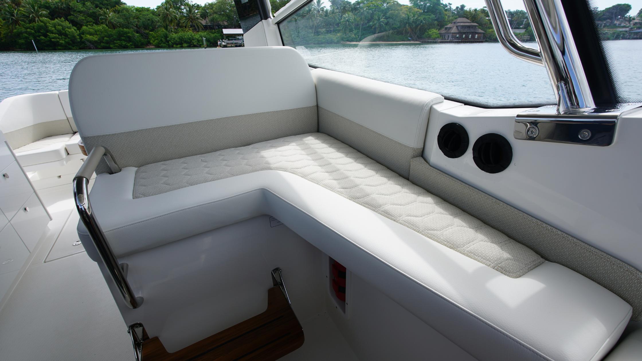 Nimbus-Weekender 11 #60 2025-In-Stock 2025 Nimbus W11 #60 FL-US-Luxurious seating on 2025 Nimbus Weekender 11 #60 boat, with scenic water view.-9829239 | Thumbnail