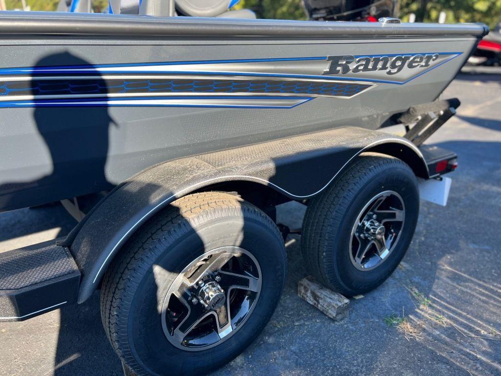 2023 Ranger RT198P boat trailer with dual wheels and sleek design.